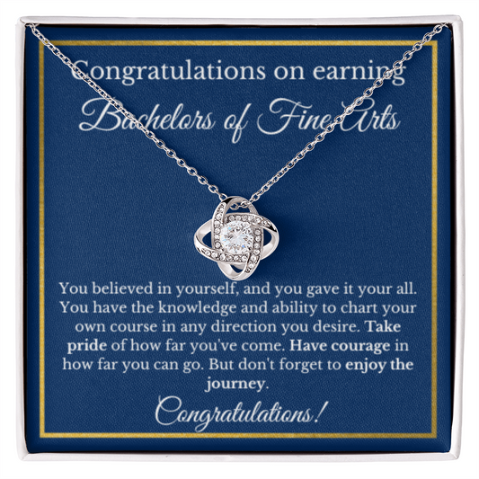 Bachelors of Fine Arts Grad Gifts Necklace