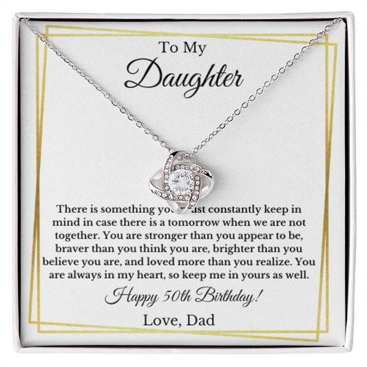 To My Daughter Happy 50th Birthday From Dad