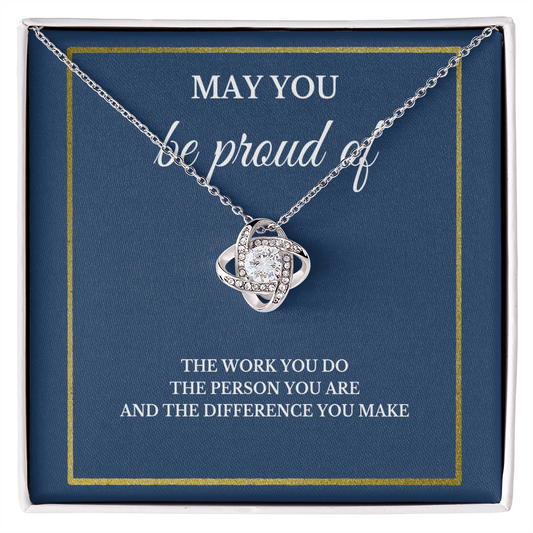 May You Be Proud Necklace, Coworker Birthday Gift, Employee Gifts, Thank You Notebook, Leader Appreciation Jewelry