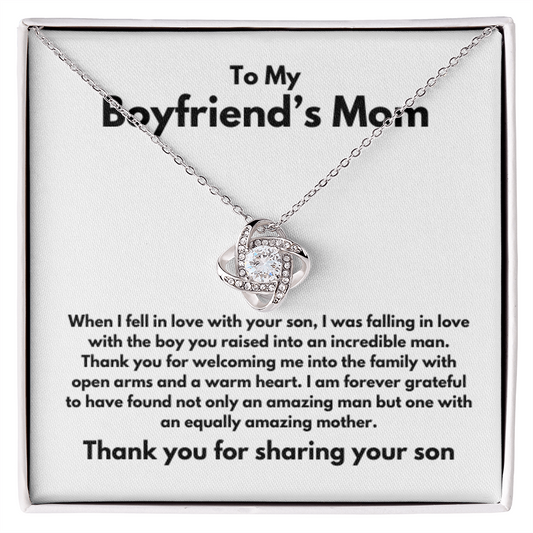 To Boyfriend's Mom Gift Forever Grateful Knot Necklace