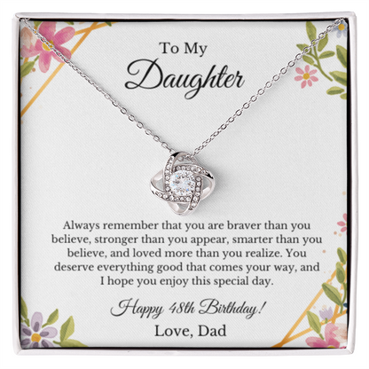 Daughter's 48th Birthday From Dad Necklace