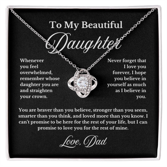 To My Beautiful Daughter Necklace Gift From Dad, Jewelry