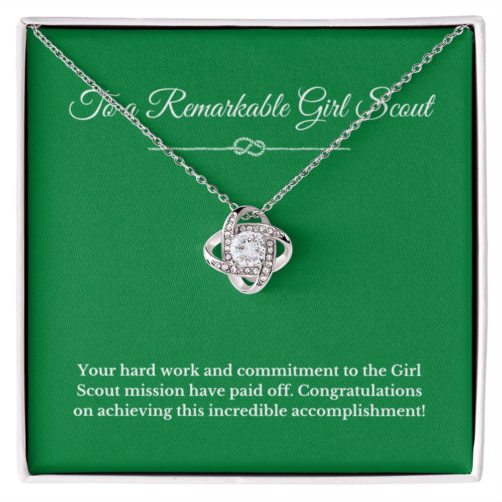 Love Knot Girl Scout Gift, Girl Scout Necklace, Girl Scout Gifts, Girl Scout Jewelry, Girl Scout Leader Gift, Girl Scout Gold Award Gift, Gold Award