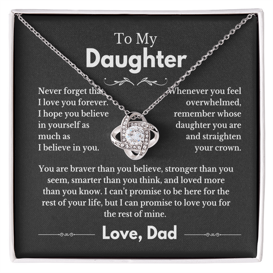 To My Daughter Crown Necklace From Dad