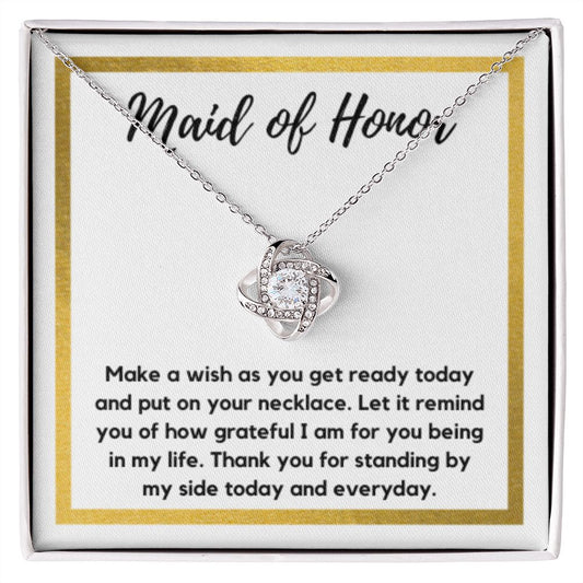 Maid of Honor Wedding Day Gift, Maid of Honor Necklace Gift, Maid of Honor Jewelry Gift, Maid of Honor Gift