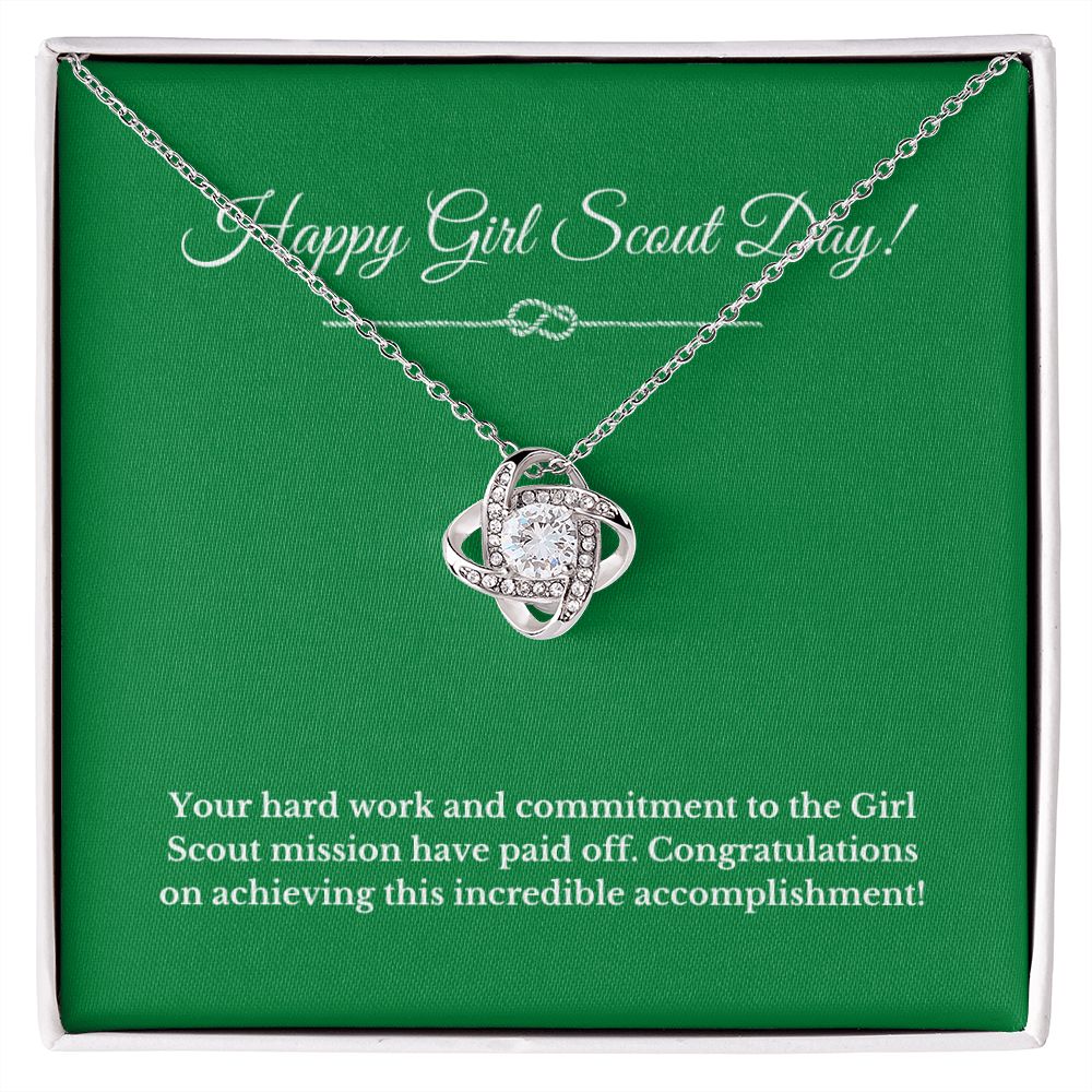 Love Knot Girl Scout Gift, Girl Scout Necklace, Girl Scout Gifts, Girl Scout Jewelry, Girl Scout Leader Gift, Girl Scout Gold Award Gift, Gold Award