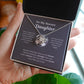 To My Soccer Daughter Necklace, Father-Daughter Jewelry, Mother-Daughter Gift, Birthday Heart Pendant, Gold Love Knot, Message Card