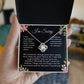 Apology Gift Necklace Message, I'm Sorry Card with Jewelry Love Knot