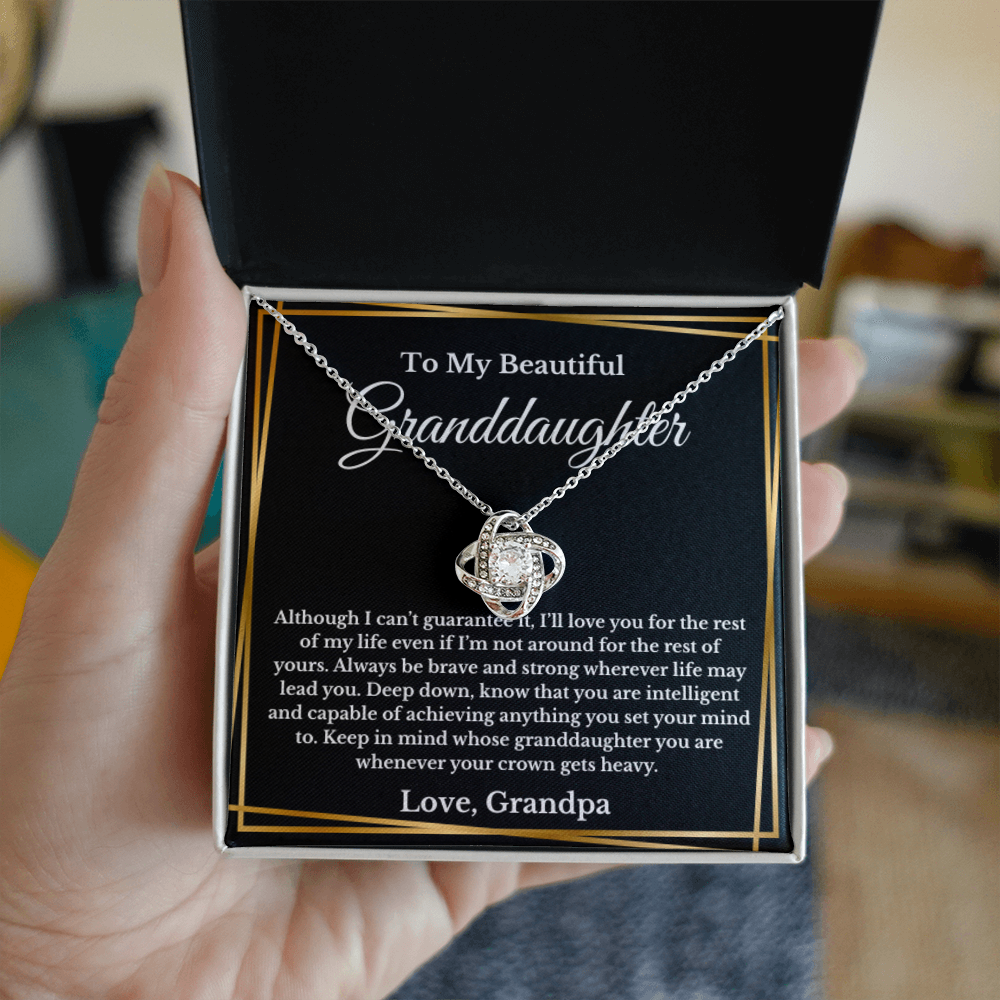 To My Beautiful Granddaughter Necklace From  Grandpa