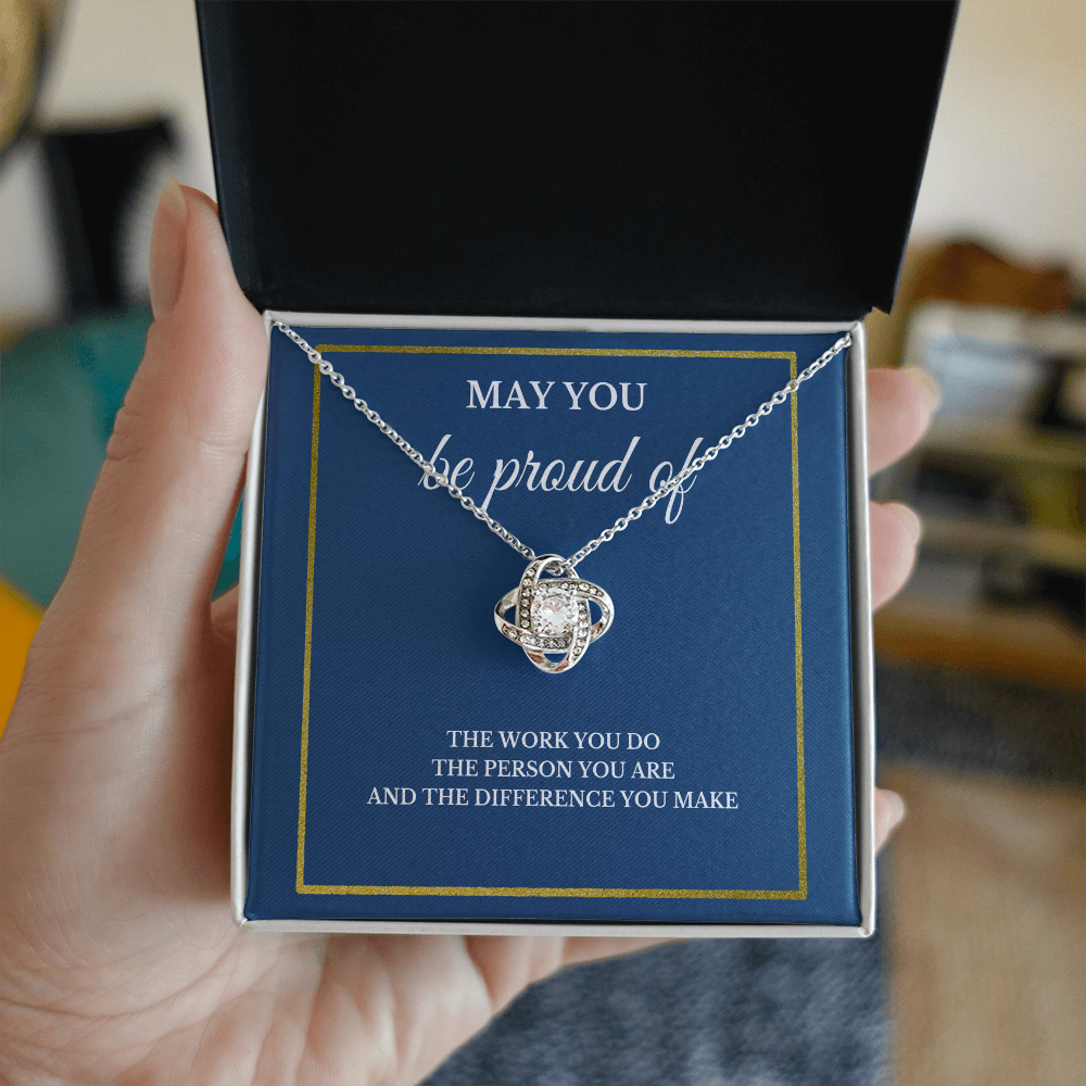May You Be Proud Necklace, Coworker Birthday Gift, Employee Gifts, Thank You Notebook, Leader Appreciation Jewelry