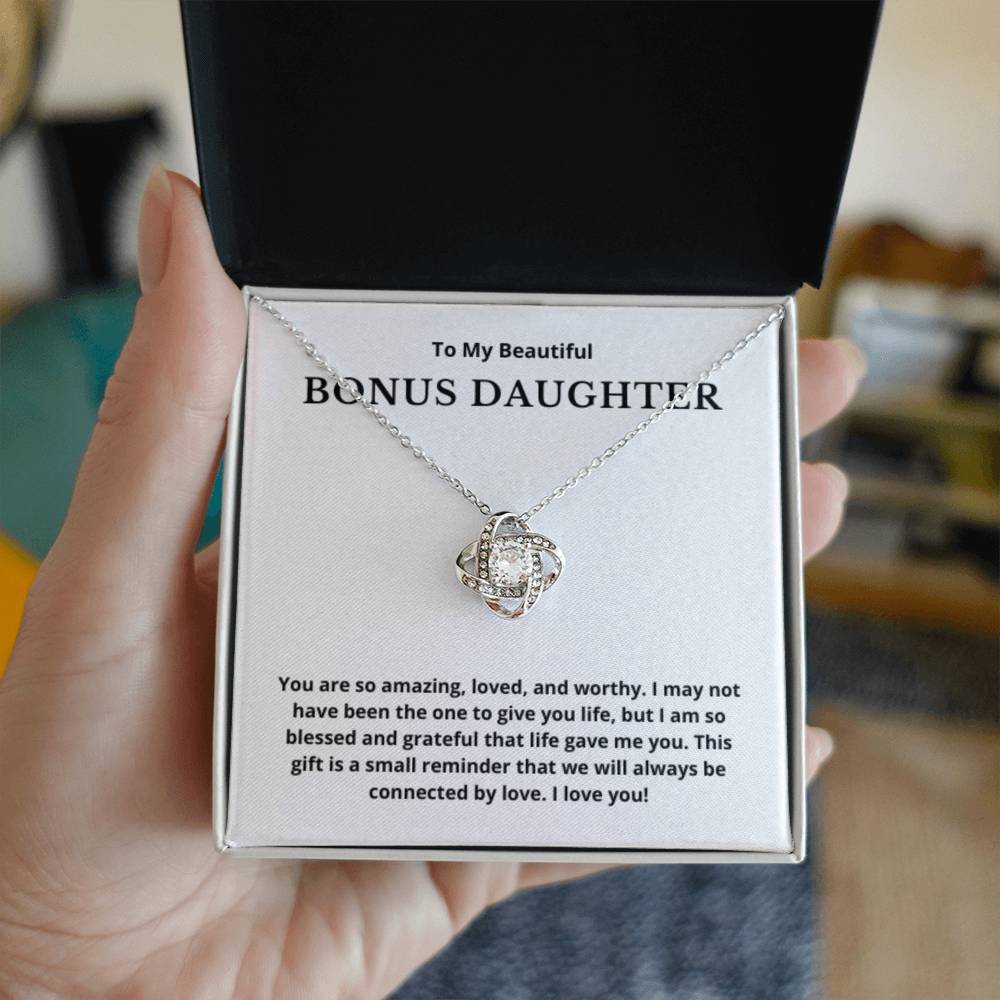BONUS DAUGHTER gift for step daughter wedding gifts step daughter necklace gift to step daughter from bride groom stepmother BIRTHDAY gift