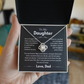 To My Daughter Crown Necklace From Dad