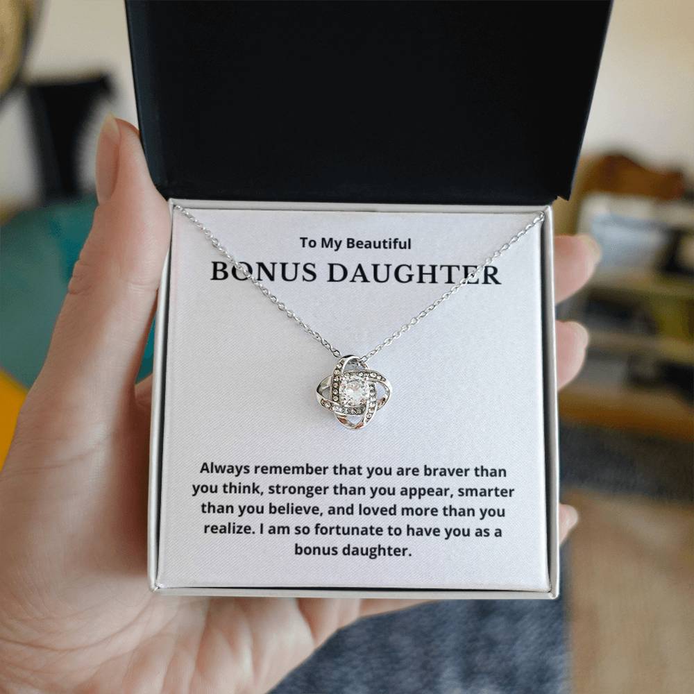 BONUS DAUGHTER gift for step daughter wedding gifts step daughter necklace gift to step daughter from bride groom stepmother BIRTHDAY gift