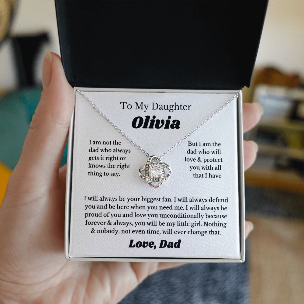 [PERSONALIZE Name] To My Daughter Necklace Gift From Dad, Daughter Gift, Father Daughter Necklace Custom