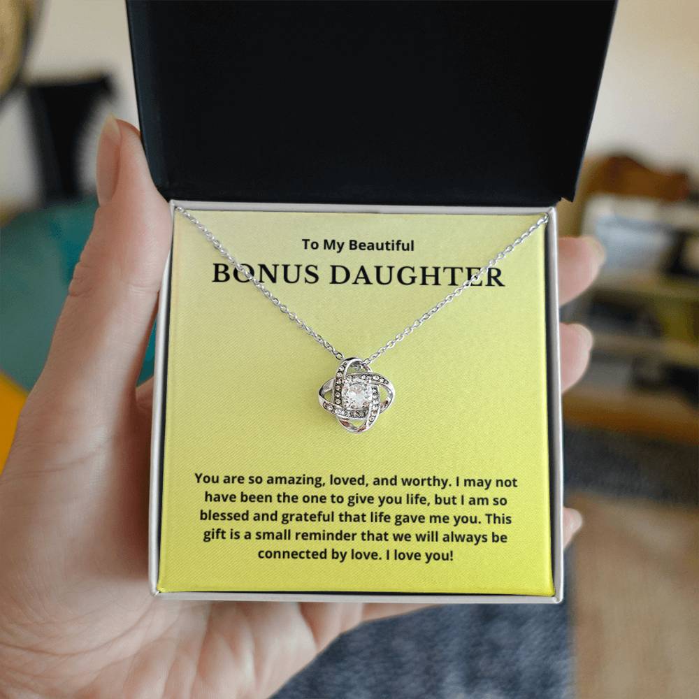 BONUS DAUGHTER gift for step daughter wedding gifts step daughter necklace gift to step daughter from bride groom stepmother BIRTHDAY gift