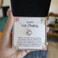 30th Birthday Necklace, Birthday Love Knot Necklace, Birthday Gifts For Woman, Birthday Card, Pendant Necklace