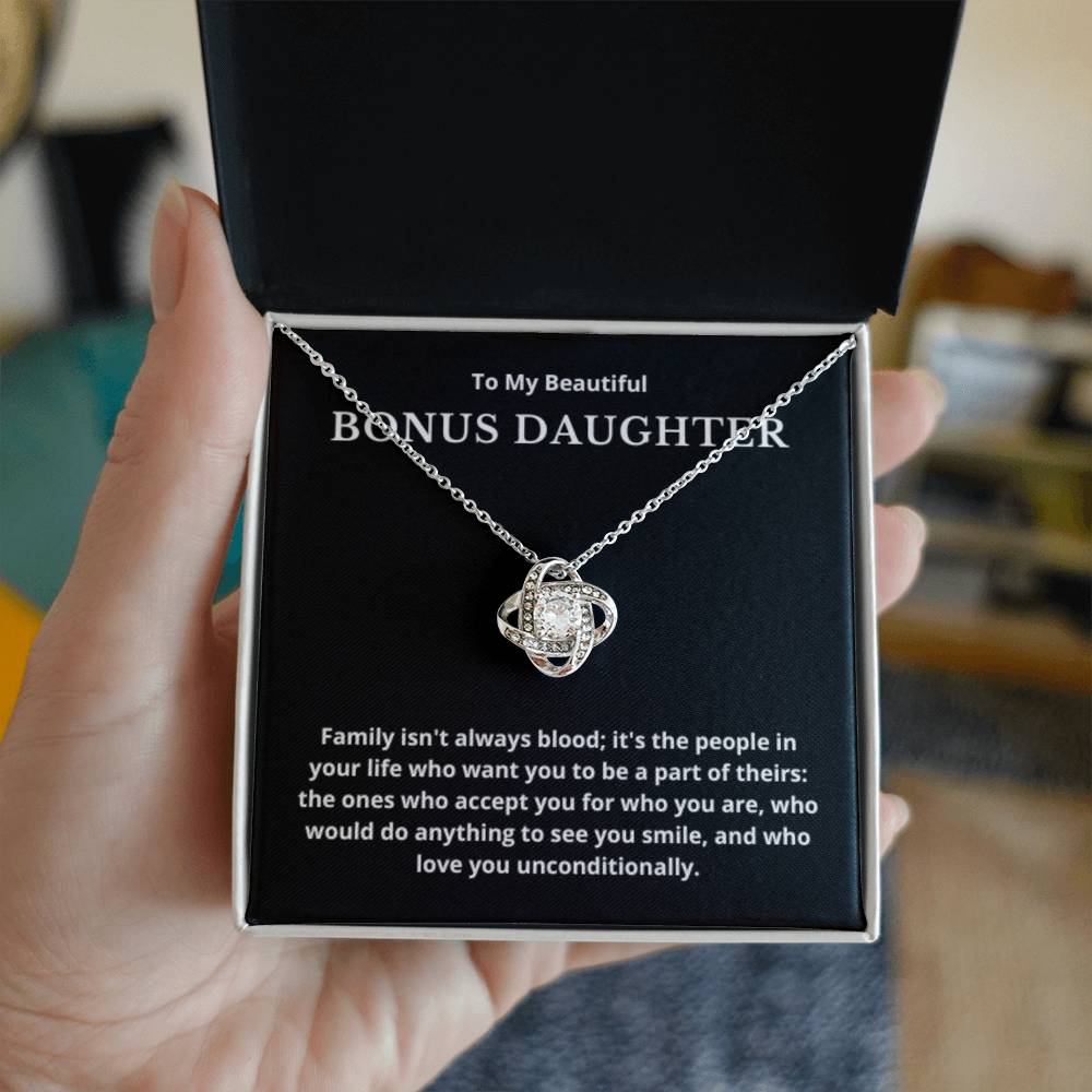 BONUS DAUGHTER gift for step daughter wedding gifts step daughter necklace gift to step daughter from bride groom stepmother BIRTHDAY gift