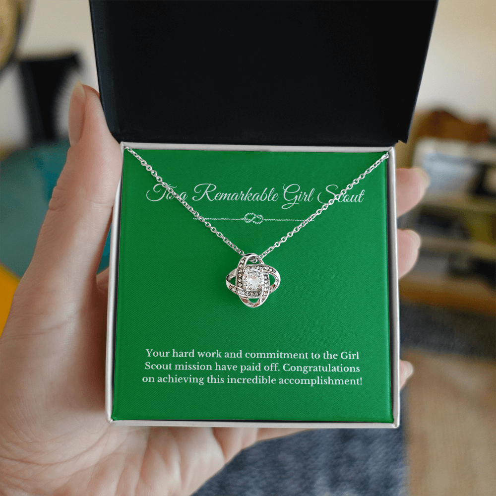 Remarkable Scout Gift Love Knot Necklace