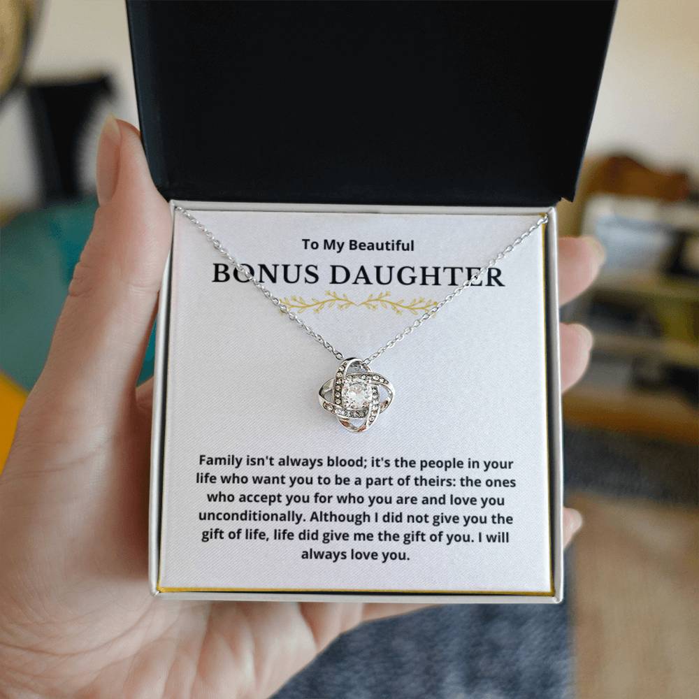 BONUS DAUGHTER gift for step daughter wedding gifts step daughter necklace gift to step daughter from bride groom stepmother BIRTHDAY gift