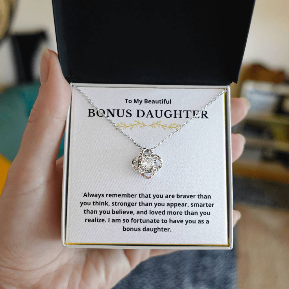 BONUS DAUGHTER gift for step daughter wedding gifts step daughter necklace gift to step daughter from bride groom stepmother BIRTHDAY gift