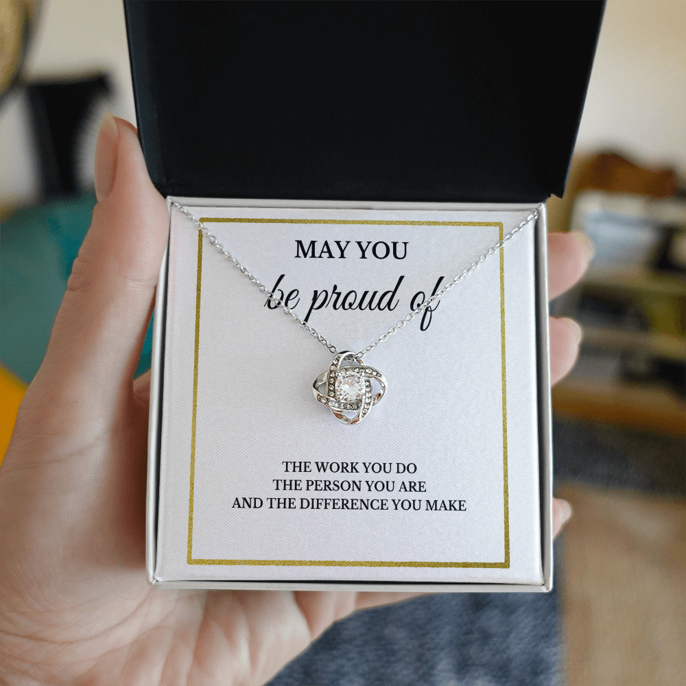 May You Be Proud Necklace, Coworker Birthday Gift, Employee Gifts, Thank You Notebook, Leader Appreciation Jewelry