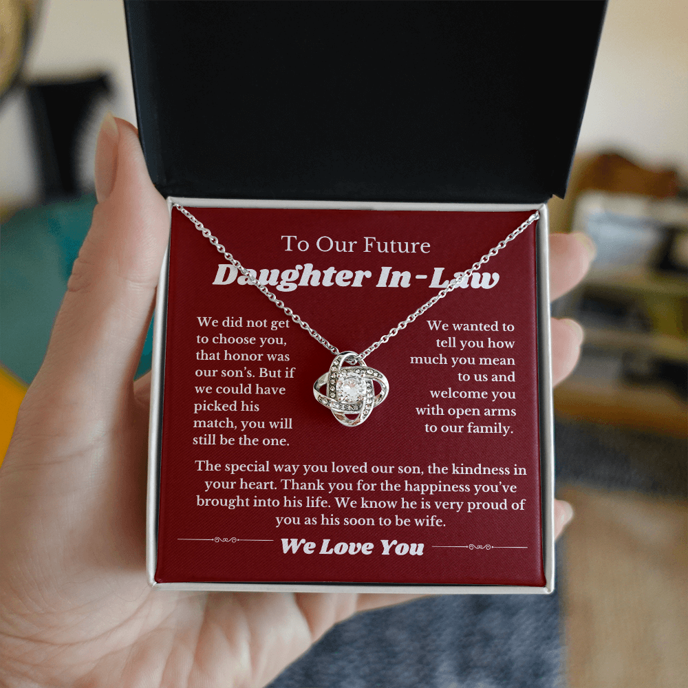 Future Daughter In Law Gift, Love Knot Necklace, Daughter In Law Into Family, Wedding Gift