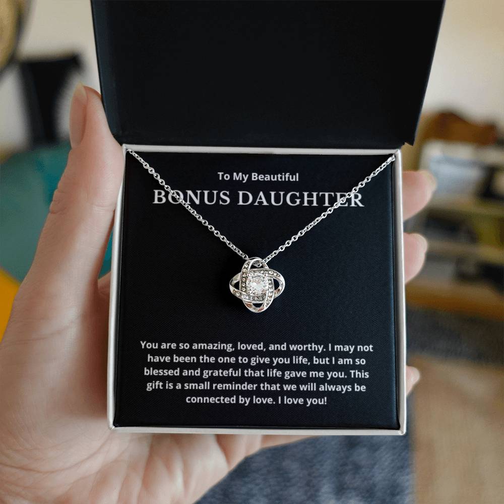 BONUS DAUGHTER gift for step daughter wedding gifts step daughter necklace gift to step daughter from bride groom stepmother BIRTHDAY gift