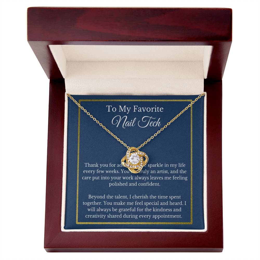 To My Favorite Nail Tech Necklace, Manicurist Gift, Nail Artist Jewelry, Beautician Appreciation, Christmas Gift