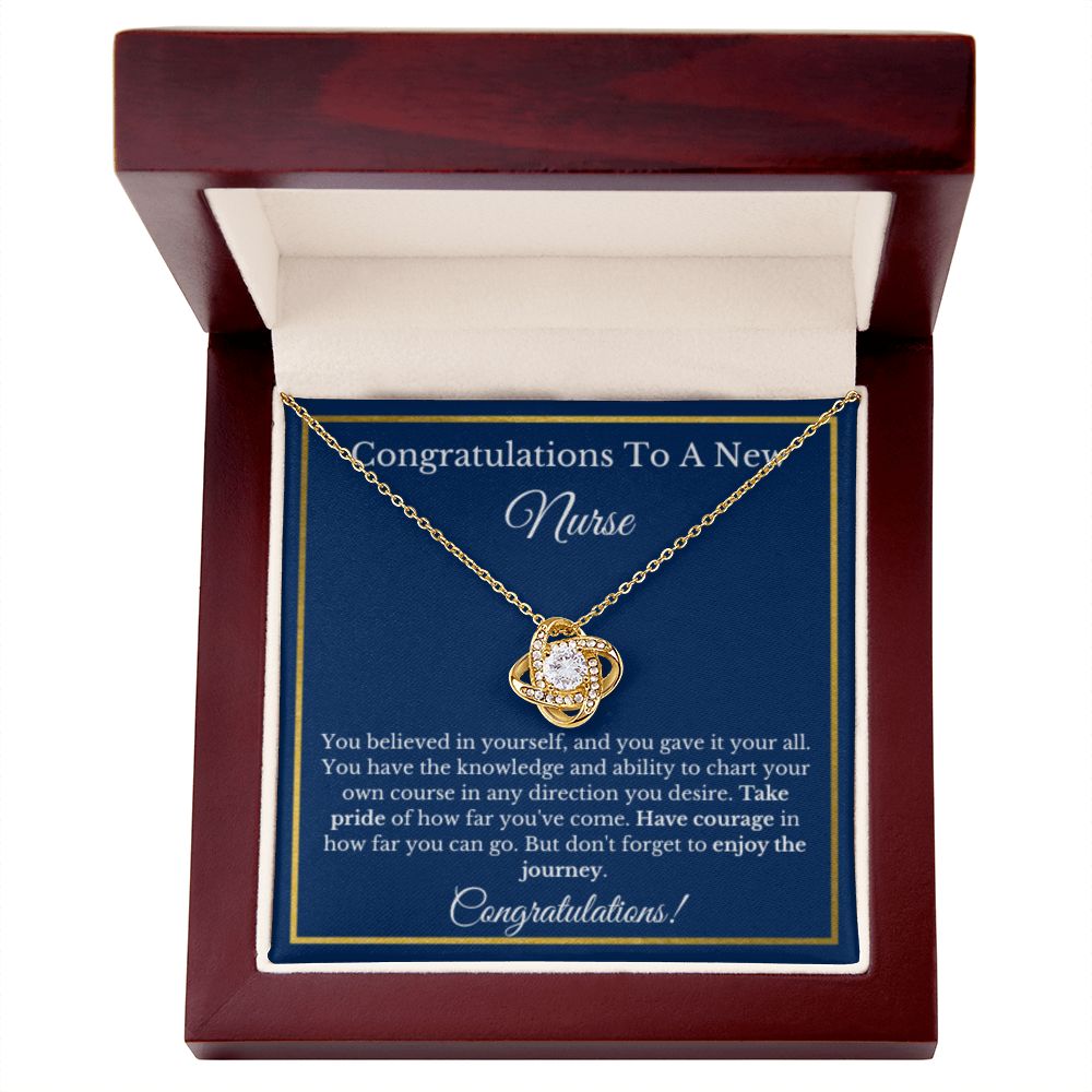 Nurse Gifts for Women, Gold Jewelry Diamond Necklace, RN Gifts for Nurses, Gift for Practitioner, Graduation, School Nurse, Registered Nurse