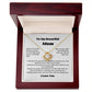 To My Beautiful Mom Love Knot Necklace Gift For Mothers Day, Valentines, Message Card