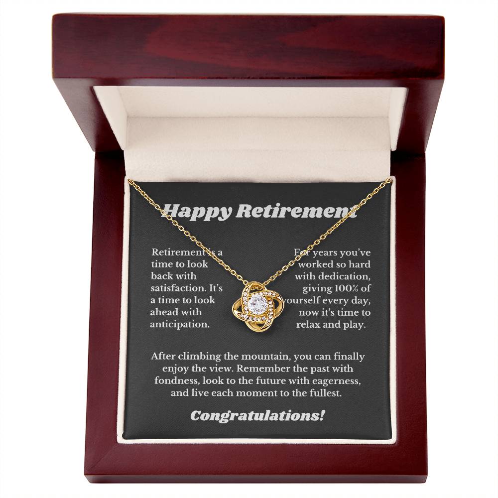Happy Retirement Necklace Gift for Coworker, Family, Friend Jewelry, Congratulations