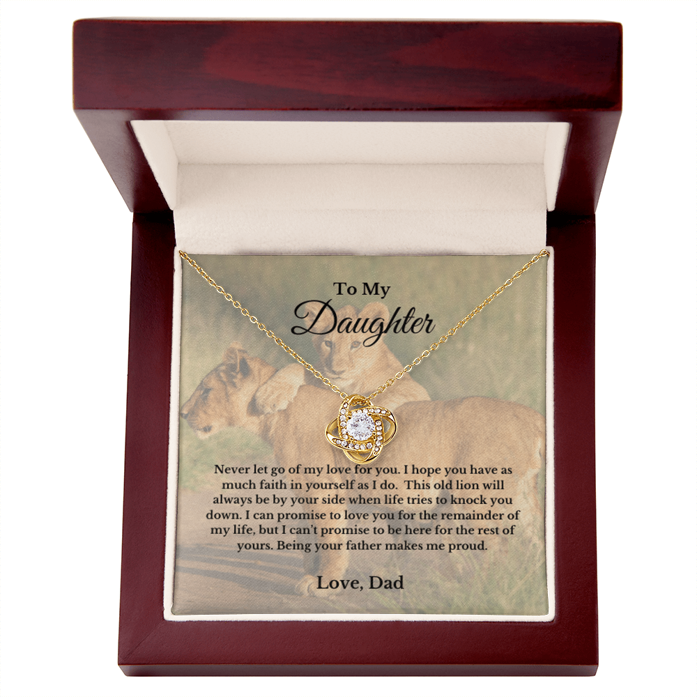 Lion Necklace, To My Daughter Necklace, Father Daughter Jewelry, Birthday Gift