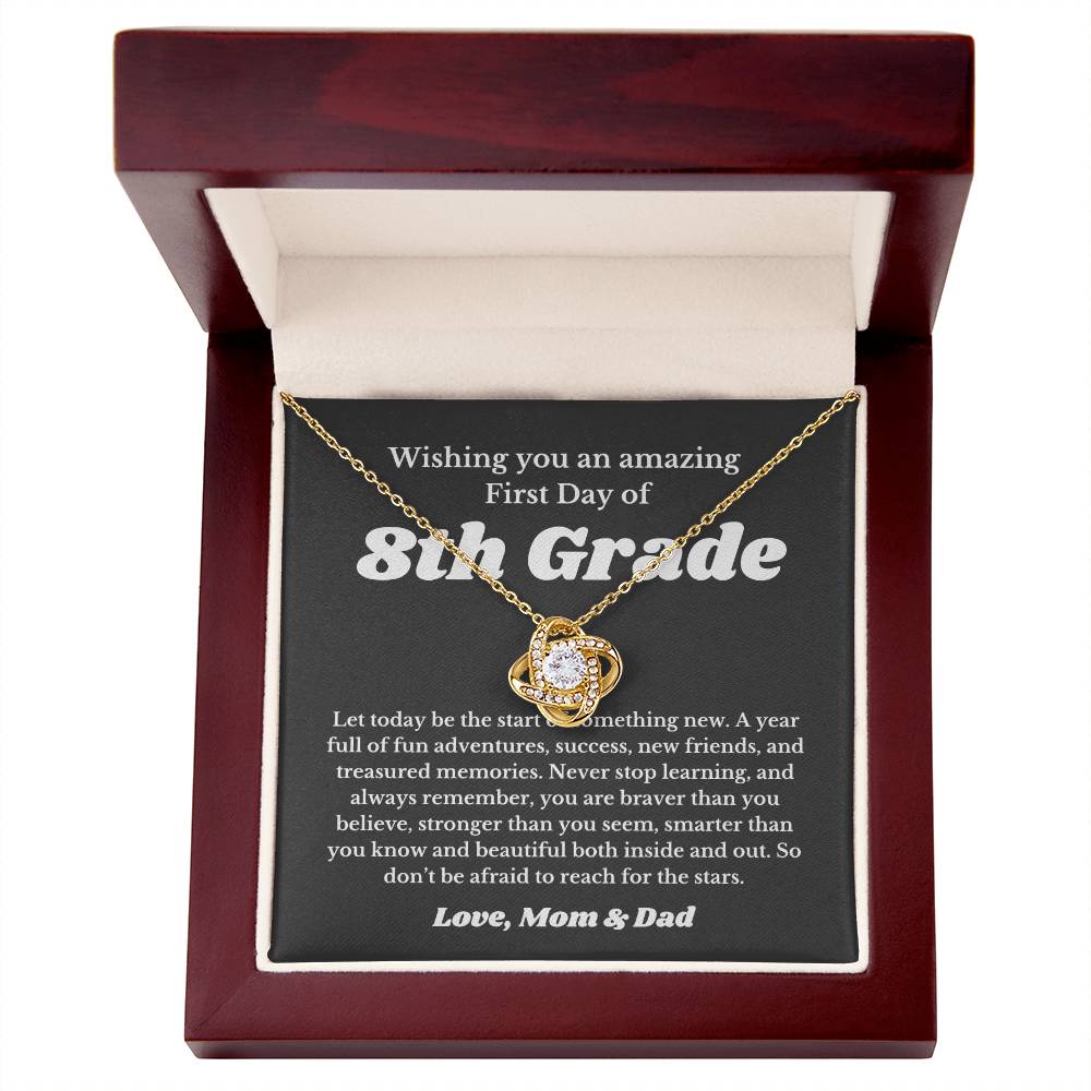 First Day Of 8th Grade , For Daughter, Son, Back To School Gift Necklace Jewelry, Middle School