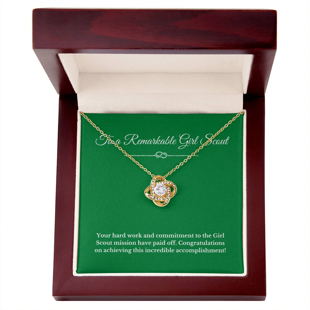 Remarkable Scout Gift Love Knot Necklace