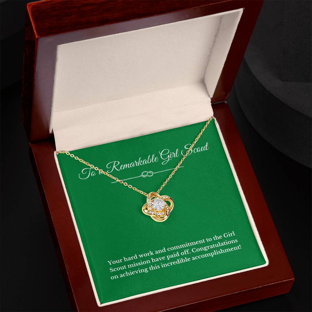 Remarkable Scout Gift Love Knot Necklace