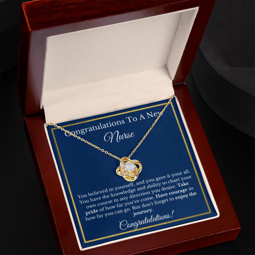 Nurse Gifts for Women, Gold Jewelry Diamond Necklace, RN Gifts for Nurses, Gift for Practitioner, Graduation, School Nurse, Registered Nurse
