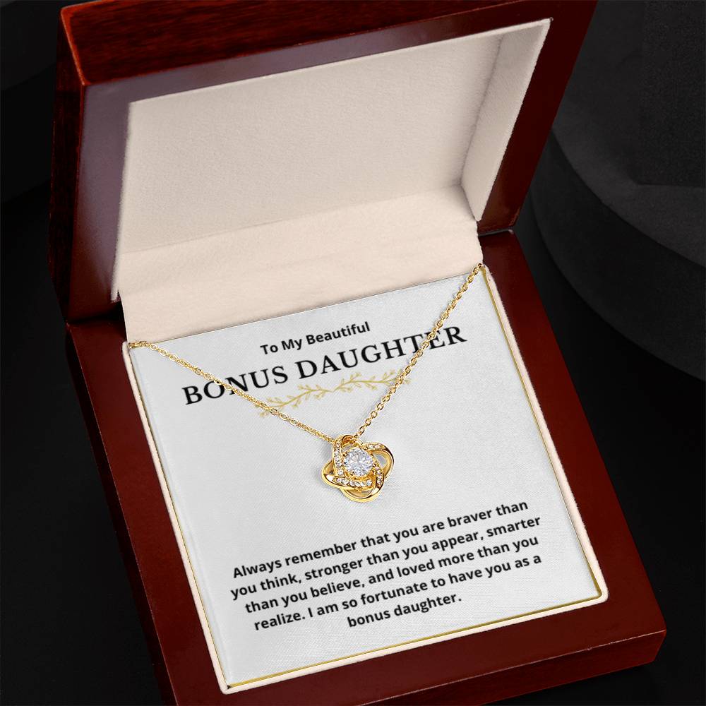 BONUS DAUGHTER gift for step daughter wedding gifts step daughter necklace gift to step daughter from bride groom stepmother BIRTHDAY gift