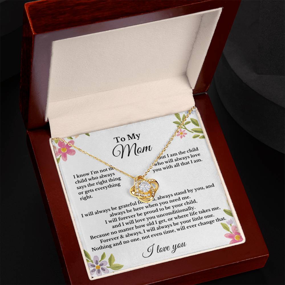 To My Mom Love Necklace Gift For Mothers Day, Valentines, Christmas, Her Birthday