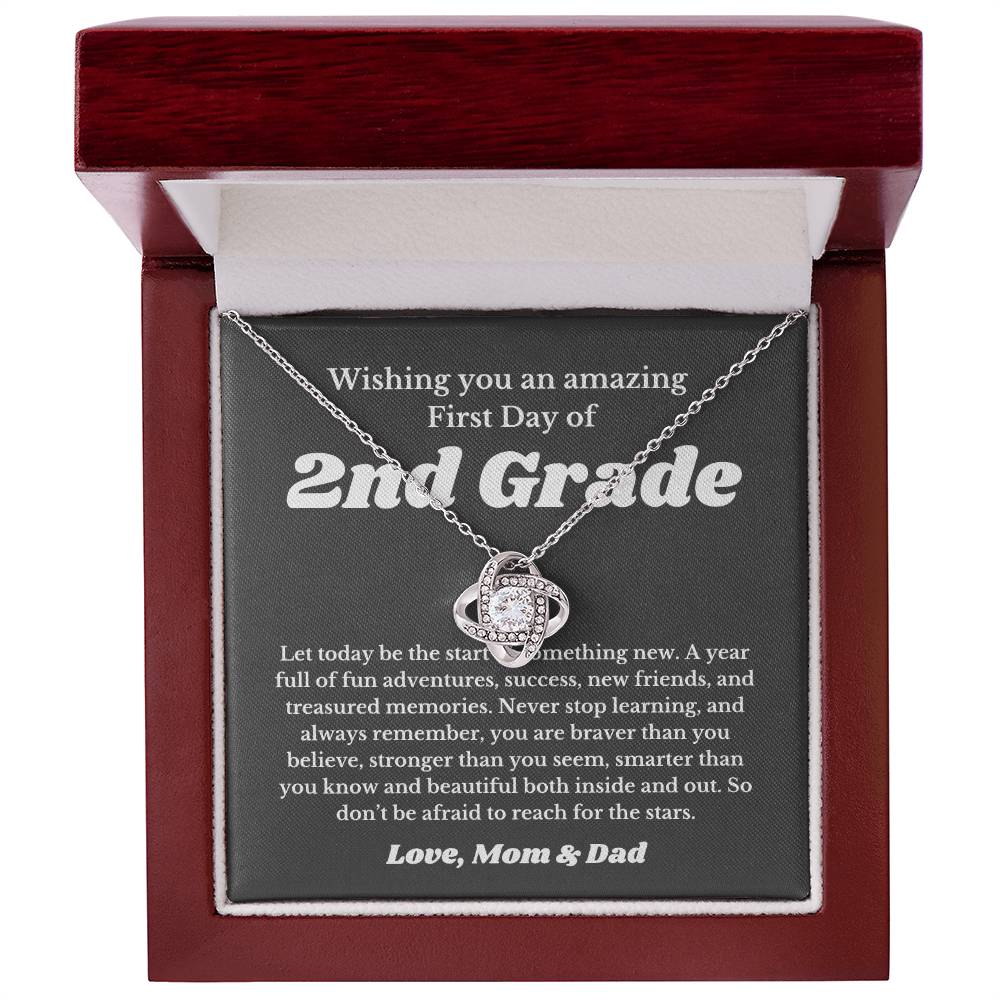 First Day Of 2nd Grade , For Daughter, Son, Back To School Gift Necklace Jewelry, Elementary