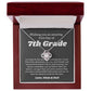First Day Of 7th Grade , For Daughter, Son, Back To School Gift Necklace Jewelry, Middle School