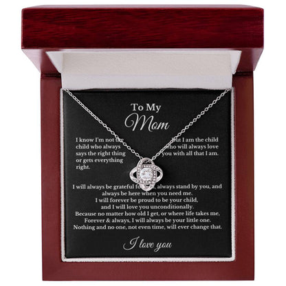 To My Mom Love Necklace Gift For Mothers Day, Valentines, Christmas, Her Birthday