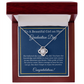 Love Knot Graduation Gift Necklace, Gold Diamond, for Her, High School, College Class of 2025