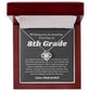 First Day Of 8th Grade , For Daughter, Son, Back To School Gift Necklace Jewelry, Middle School