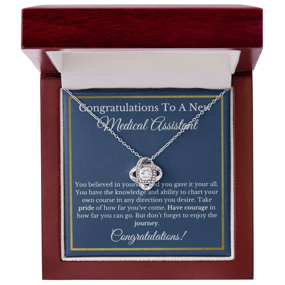 Medical Assistant Graduation Gift For MA, Healthcare Jewelry Necklace.