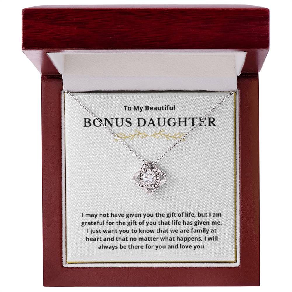 BONUS DAUGHTER gift for step daughter wedding gifts step daughter necklace gift to step daughter from bride groom stepmother BIRTHDAY gift