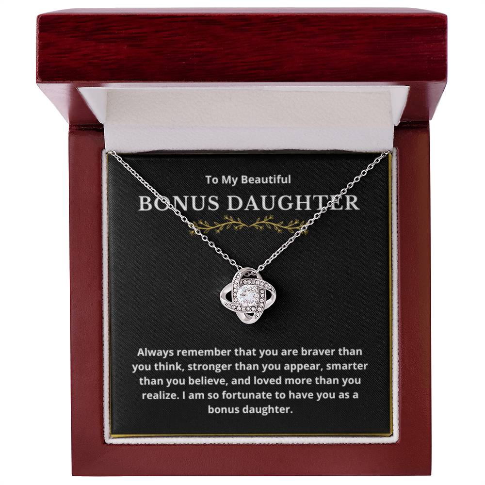 BONUS DAUGHTER gift for step daughter wedding gifts step daughter necklace gift to step daughter from bride groom stepmother BIRTHDAY gift