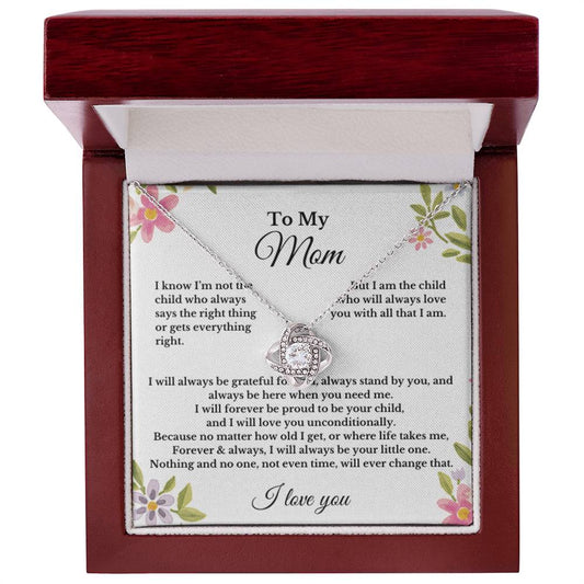 To My Mom Love Necklace Gift For Mothers Day, Valentines, Christmas, Her Birthday