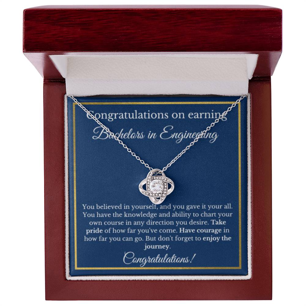 BS Engineering Degree Graduation Necklace Gift