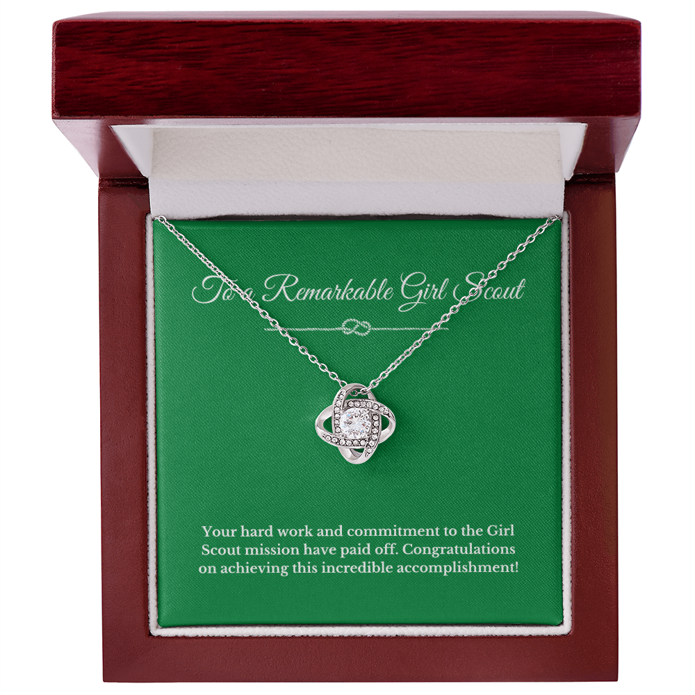 Remarkable Scout Gift Love Knot Necklace