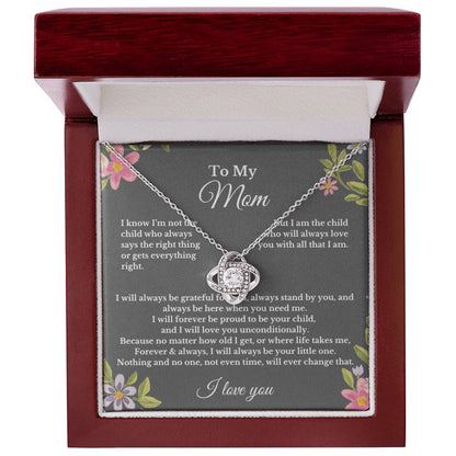 To My Mom Love Necklace Gift For Mothers Day, Valentines, Christmas, Her Birthday